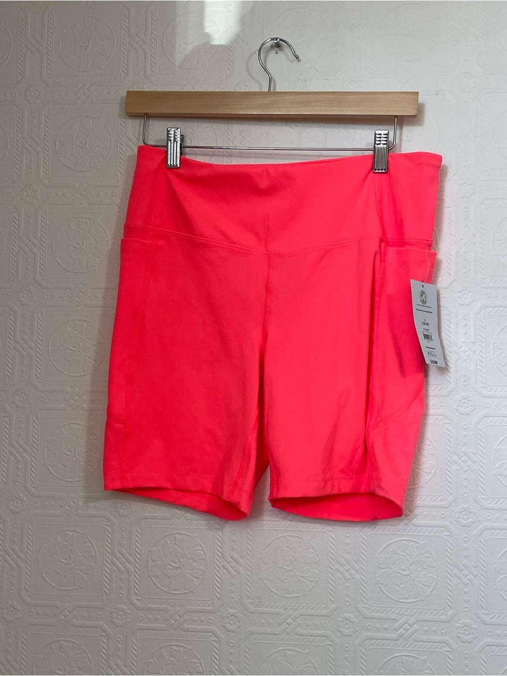Athletic Works Neon Pink Bike Shorts with Side Pocket
